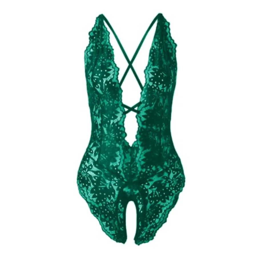 SOLY HUX Women's One Pcs Lingerie Sexy Lace Babydoll Deep V Teddy Criss Cross Backless Teddy Mini Bodysuit
SOLY HUX Women's One Pcs Lingerie Sexy Lace Babydoll Deep V Teddy Criss Cross Backless Teddy Mini Bodysuit