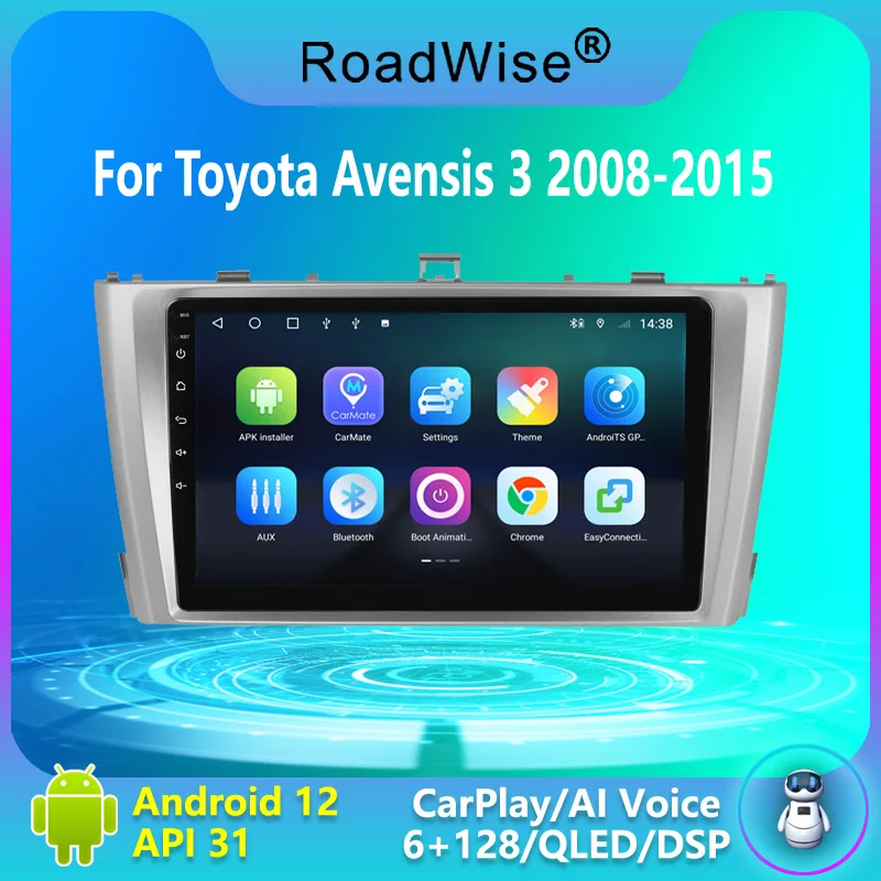 Roadwsie 8+256 Android Car Radio For Toyota Avensis 3 2008 - 2014 2015 Multimedia Carplay 4G Wifi DVD 2 DIN GPS Autoradio Stereo
Roadwsie 8+256 Android Car Radio For Toyota Avensis 3 2008 - 2014 2015 Multimedia Carplay 4G Wifi DVD 2 DIN GPS Autoradio Stereo