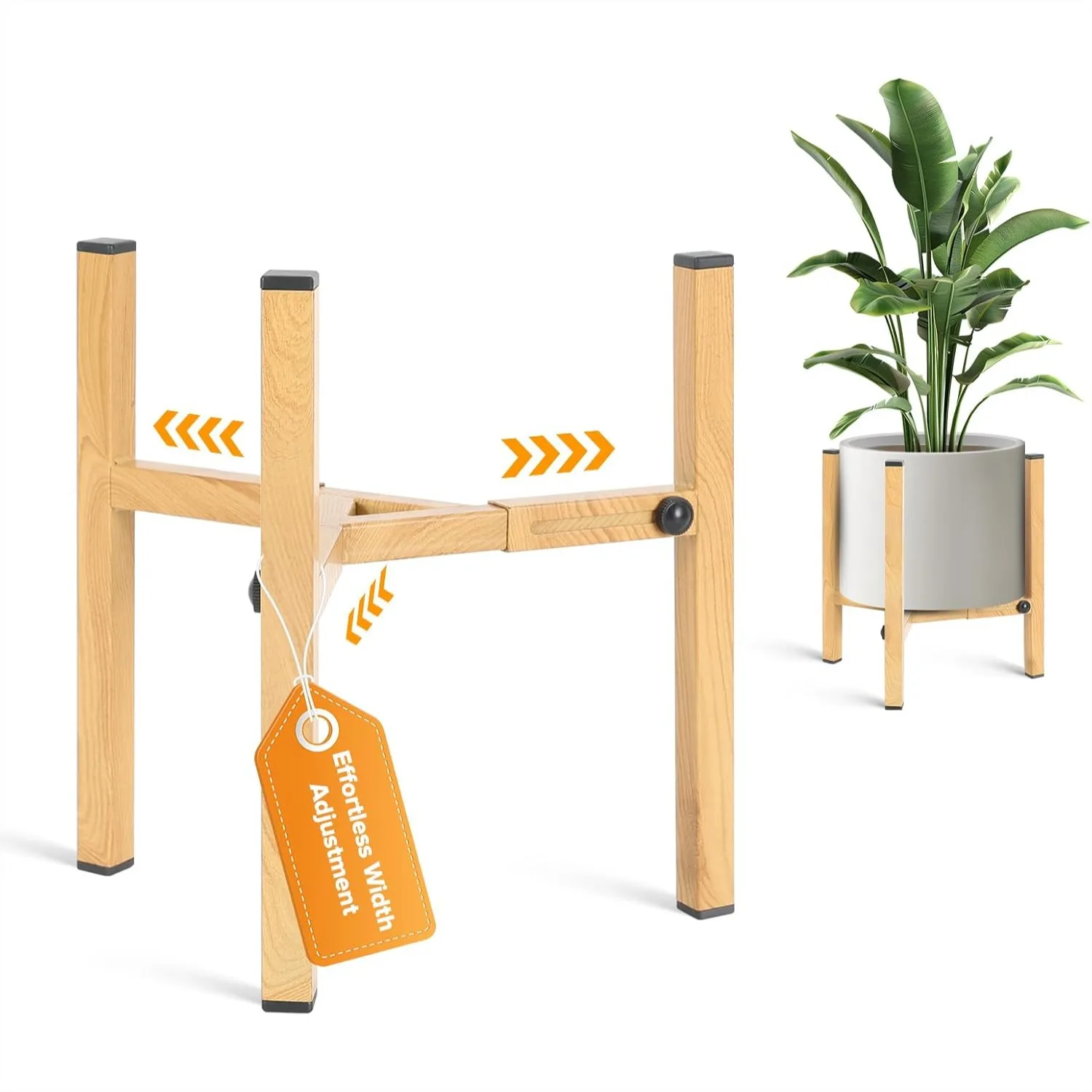 Adjustable Plant Stand Indoor, Metal Heavy Duty Stand for 8-12 Inch Pots, Black with Natural Wood-Grain
Adjustable Plant Stand Indoor, Metal Heavy Duty Stand for 8-12 Inch Pots, Black with Natural Wood-Grain