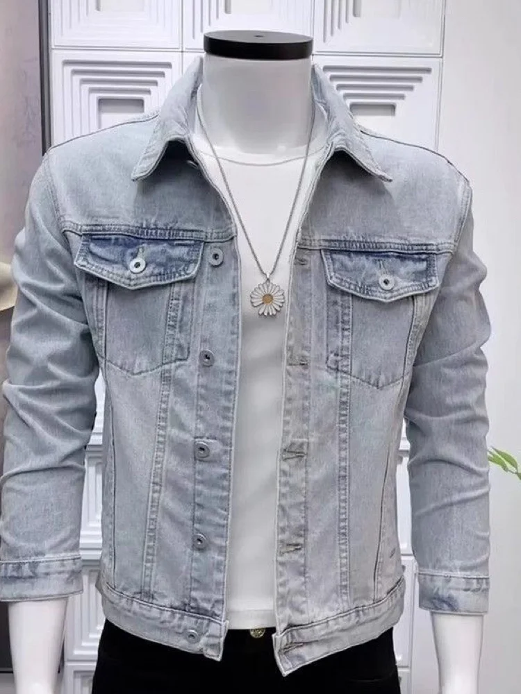 Мужская повседневная джинсовая куртка-жакет, приталенная, модная, в стиле Гонконг, цветная, весна-осень, для дома
Мужская повседневная джинсовая куртка-жакет, приталенная, модная, в стиле Гонконг, цветная, весна-осень, для дома