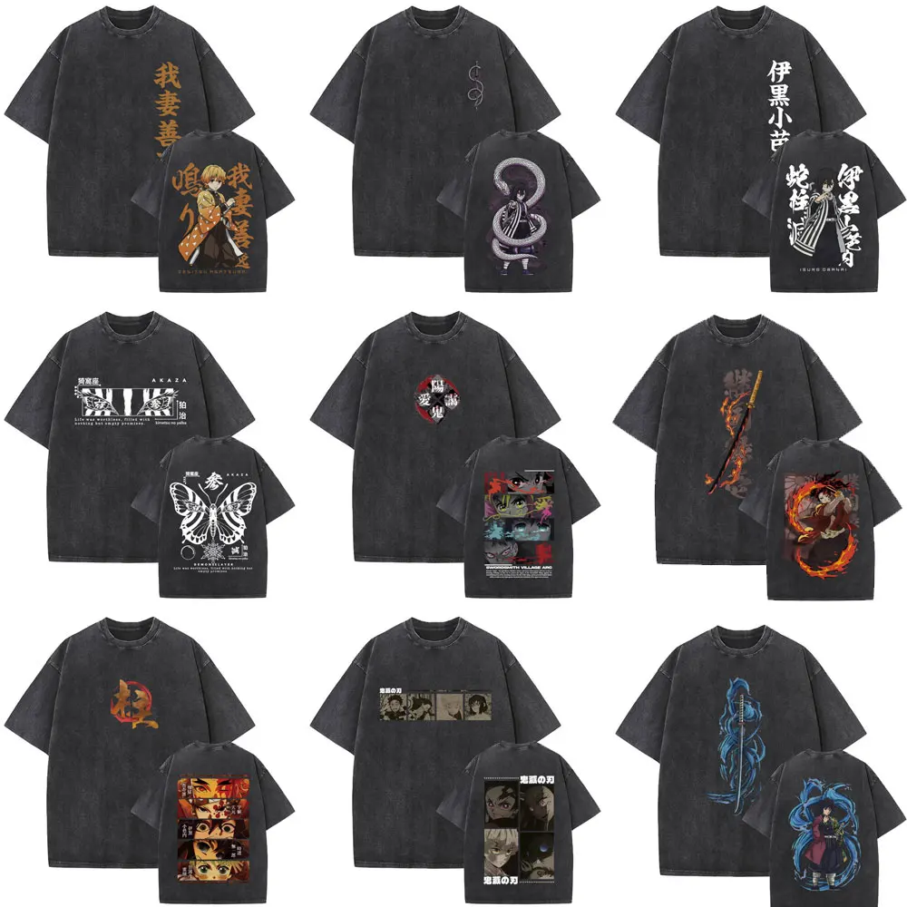 Washed Vintage Anime Demon Slayer T Shirt Men Women Clothing Cartoon Manga Retro Merch T-shirt Men's Fashion Oversized T-shirts
Washed Vintage Anime Demon Slayer T Shirt Men Women Clothing Cartoon Manga Retro Merch T-shirt Men's Fashion Oversized T-shirts