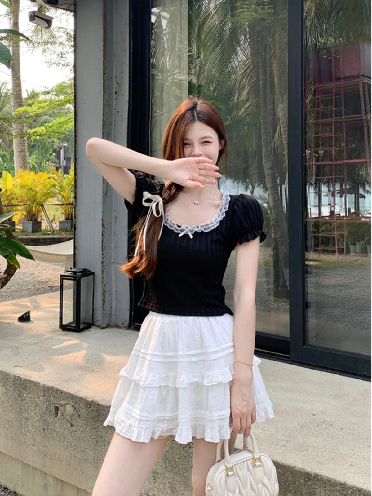 plus Size Fashionable Lace Top And Cake Skirt Set Summer New Style Pure Desire round Neck Short Sleeve Bubble Sleeve Dresses
plus Size Fashionable Lace Top And Cake Skirt Set Summer New Style Pure Desire round Neck Short Sleeve Bubble Sleeve Dresses