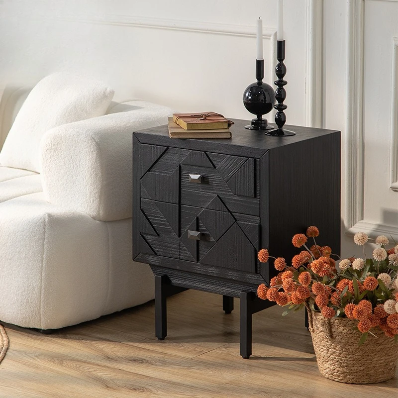 retro wood relief black storage side modern small apartment drawer cabinet
retro wood relief black storage side modern small apartment drawer cabinet
