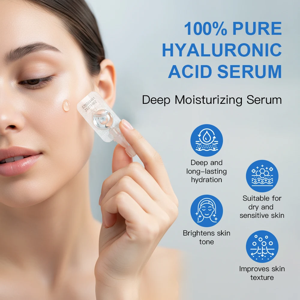100% Pure Hyaluronic Acid Capsule Essence Deep long-lasting Hydration For Dry Sensitive Skin Individually Brighten Facial Serum
100% Pure Hyaluronic Acid Capsule Essence Deep long-lasting Hydration For Dry Sensitive Skin Individually Brighten Facial Serum