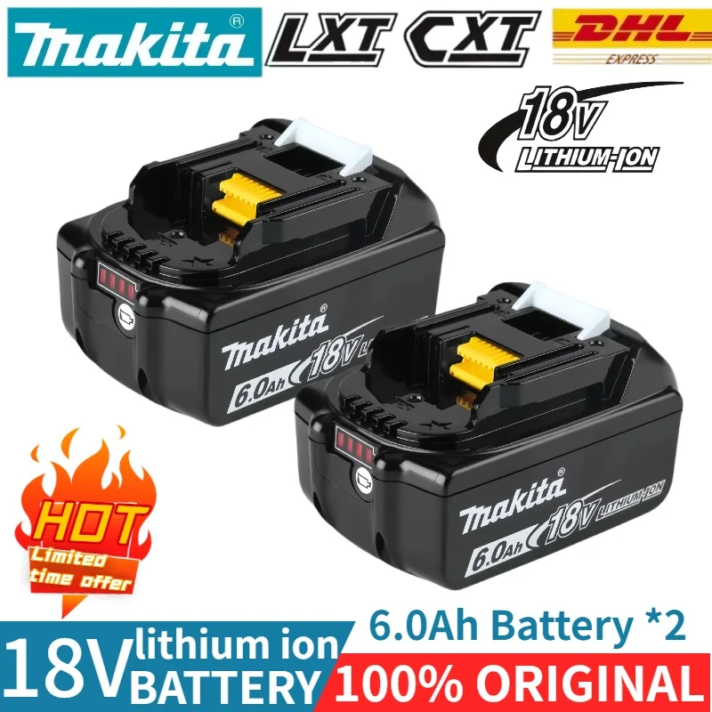 Genuine Makita 6.0Ah lithium-ion batterycan replace⚡BL1815N BL1820B BL1830B BL1850B BL1860B LXT400 forMakita power tools
Genuine Makita 6.0Ah lithium-ion batterycan replace⚡BL1815N BL1820B BL1830B BL1850B BL1860B LXT400 forMakita power tools