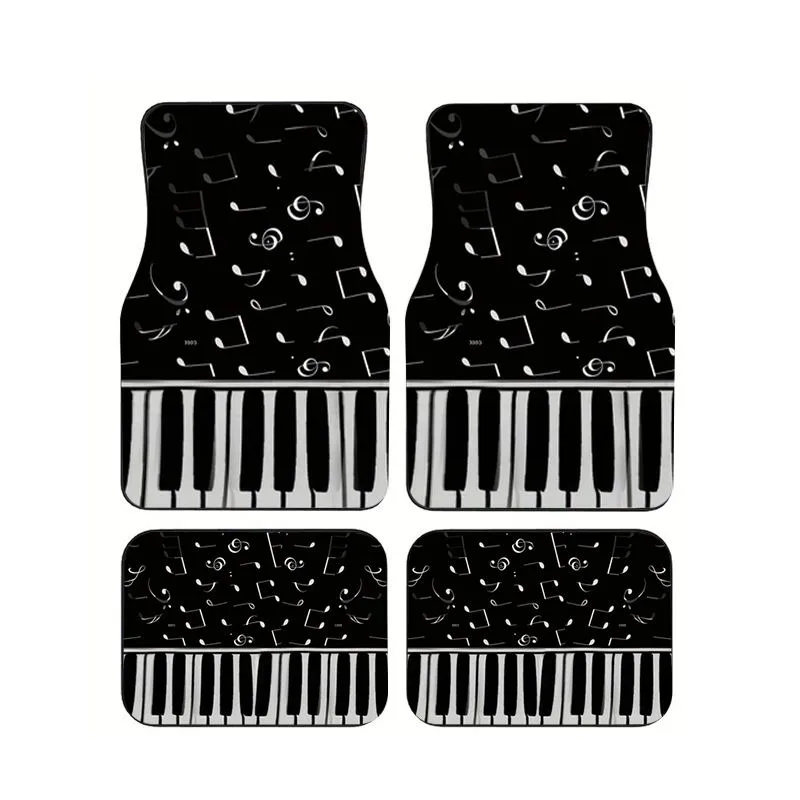 Black Piano & Note Pattern Car Floor Mats 4pcs Music Style Universal Auto Foot Mat Non-slip Wear-resistant Artistic Car Carpet
Black Piano & Note Pattern Car Floor Mats 4pcs Music Style Universal Auto Foot Mat Non-slip Wear-resistant Artistic Car Carpet