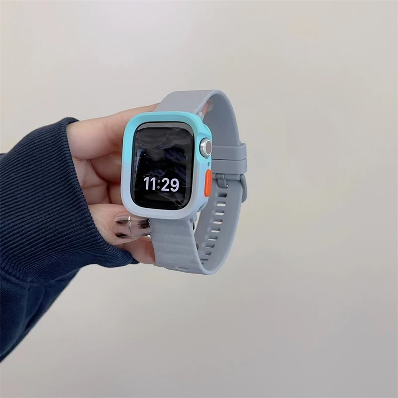 Силиконовый ремешок для Apple Watch Band Ultra 2 44 мм 40 мм 45 мм 41 мм, корейский защитный чехол с градиентом для iWatch 4 5 6 SE 7 8 9
Силиконовый ремешок для Apple Watch Band Ultra 2 44 мм 40 мм 45 мм 41 мм, корейский защитный чехол с градиентом для iWatch 4 5 6 SE 7 8 9