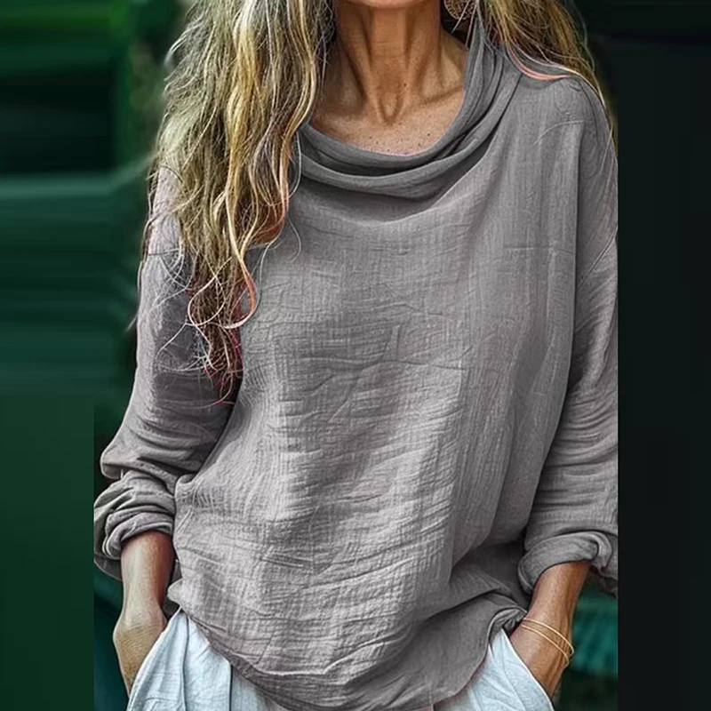 All Match Solid Scarf Collar Tops Mujer 2025 New Spring Long Sleeve Temperament Blouse Elegant Long Sleeve Folds Pullover Women
All Match Solid Scarf Collar Tops Mujer 2025 New Spring Long Sleeve Temperament Blouse Elegant Long Sleeve Folds Pullover Women