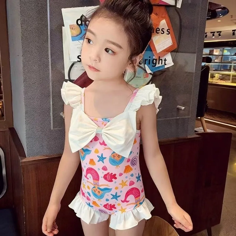 Iridescent Finish Girls Swimsuit Mermaid Scale Pattern Lace Short Sleeves One-Piece Swimwear Swim Cap Included Summer Material
Iridescent Finish Girls Swimsuit Mermaid Scale Pattern Lace Short Sleeves One-Piece Swimwear Swim Cap Included Summer Material