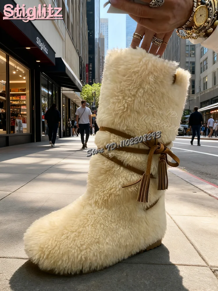 Милые сапоги из искусственной шерсти, однотонные сапоги до колена с круглым носком и перекрестной завязкой, зимняя теплая женская обувь без шнуровки на шнуровке, 2024, новая модная женская обувь
Милые сапоги из искусственной шерсти, однотонные сапоги до колена с круглым носком и перекрестной завязкой, зимняя теплая женская обувь без шнуровки на шнуровке, 2024, новая модная женская обувь