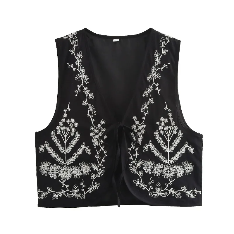 Autumn New Women's Short Vest Boho Style Fashionable Embroideried Sleeveless Retro Vest French Vintage Casual Summer Waistcoat
Autumn New Women's Short Vest Boho Style Fashionable Embroideried Sleeveless Retro Vest French Vintage Casual Summer Waistcoat