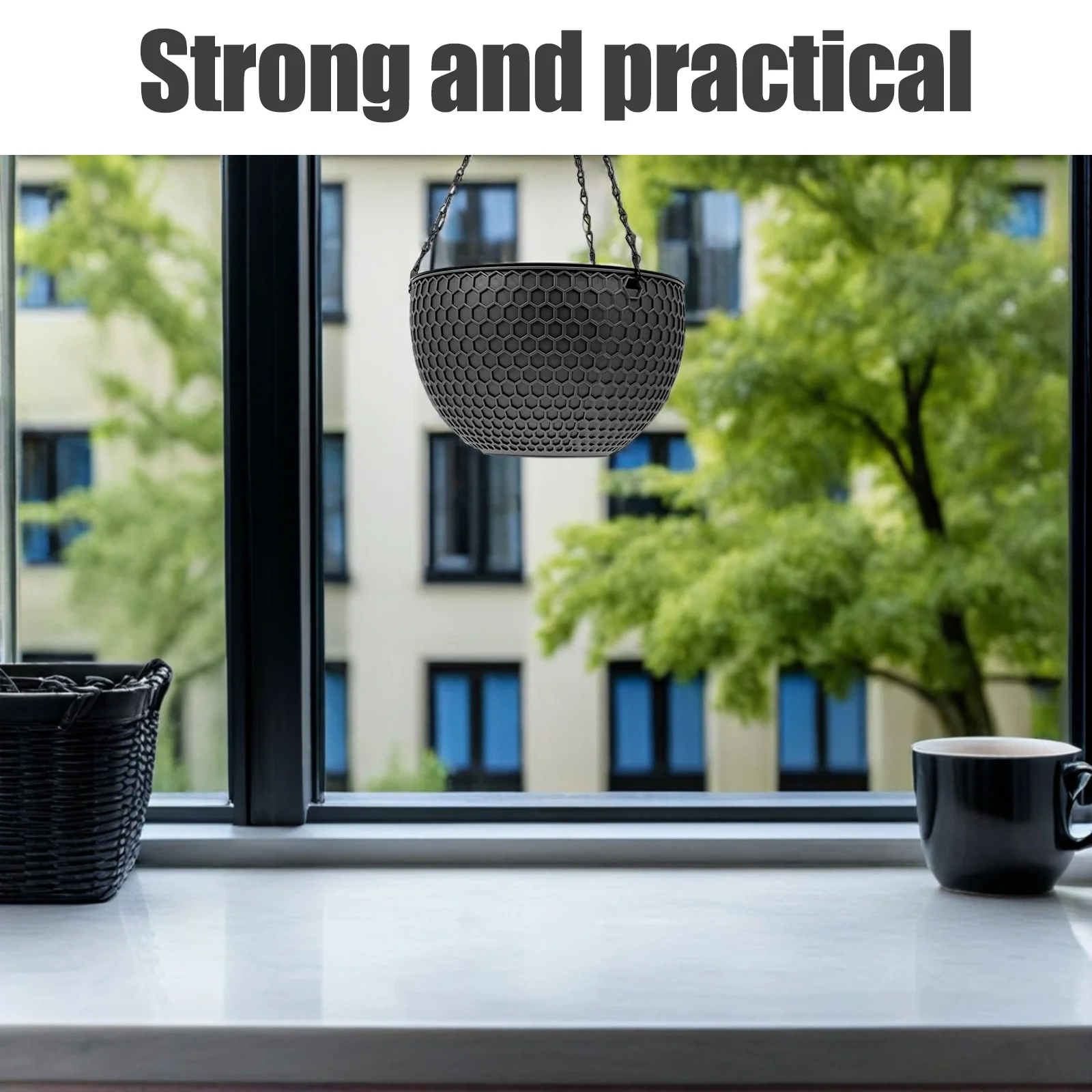 2Pcs Round Hanging Planter Plastic Flower Pot Compact Design for Indoor Outdoor Succulents Balcony Plant Decor
2Pcs Round Hanging Planter Plastic Flower Pot Compact Design for Indoor Outdoor Succulents Balcony Plant Decor