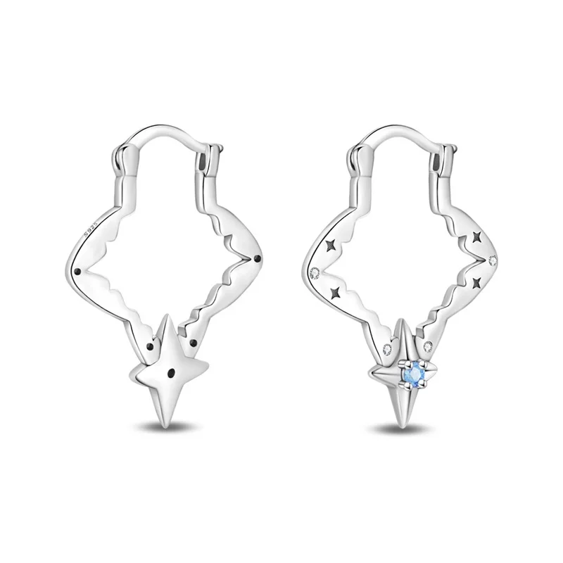 New 925 Sterling Silver Lucky Starry Women Earrings Brilliant Wedding Engagement Star Earrings Jewelry Gift
New 925 Sterling Silver Lucky Starry Women Earrings Brilliant Wedding Engagement Star Earrings Jewelry Gift