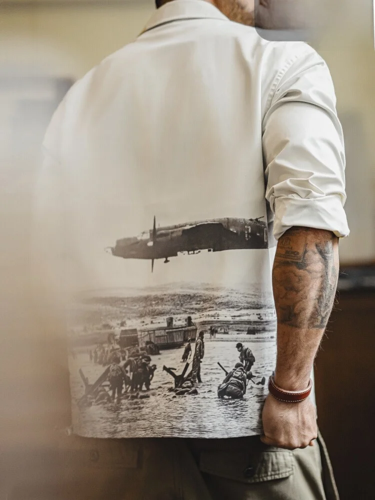 Maden Cuban Collar Loose Fit Long Sve Print irt Men's Summer Autumn Outerwear Breathable Polyester Casual Sle
Maden Cuban Collar Loose Fit Long Sve Print irt Men's Summer Autumn Outerwear Breathable Polyester Casual Sle