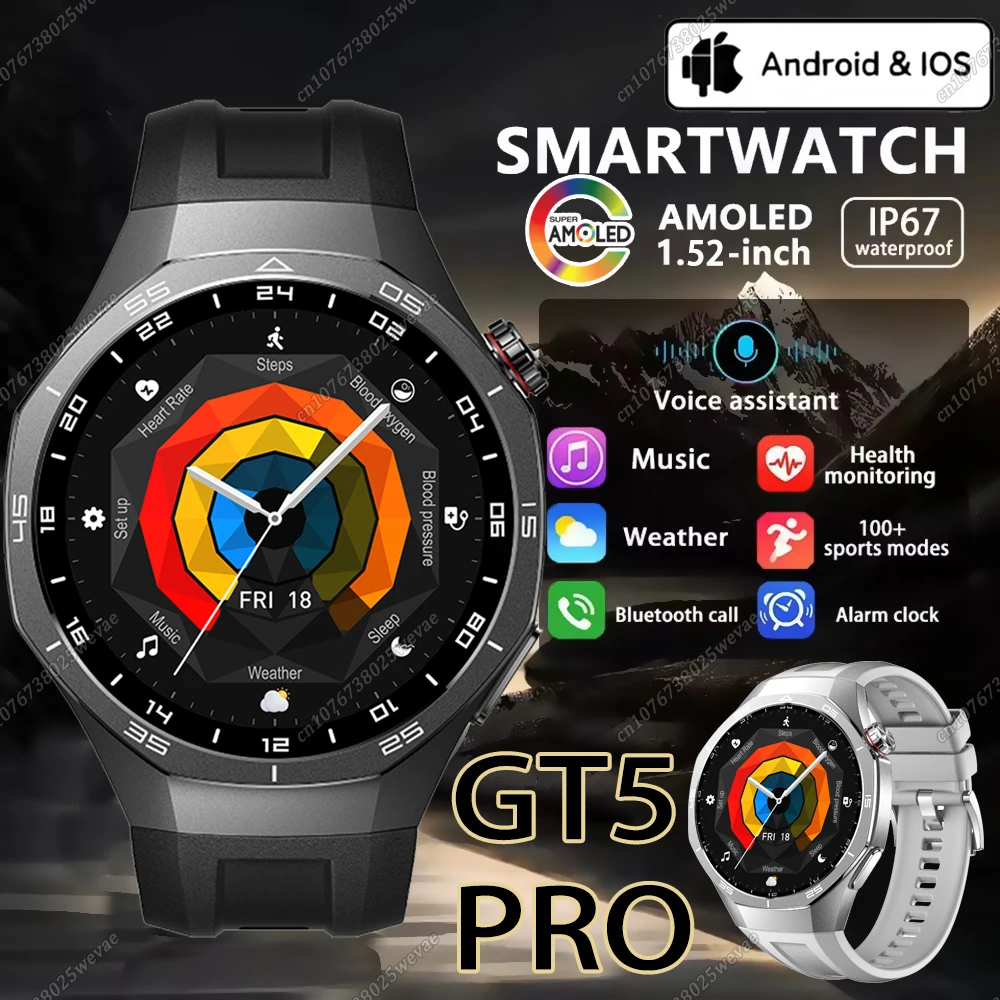New Men's Smart Watch GT5 pro HD Display Health Tracking Bluetooth Calling Voice Assistant GPS Track Fitness Sports Smartwatch
New Men's Smart Watch GT5 pro HD Display Health Tracking Bluetooth Calling Voice Assistant GPS Track Fitness Sports Smartwatch