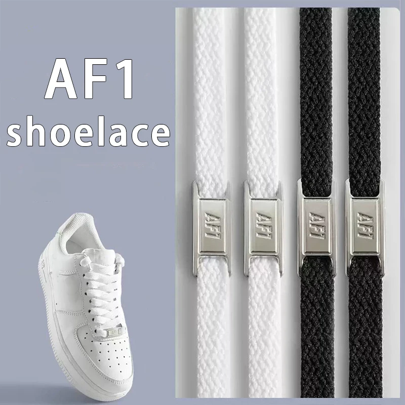 AF1 metal buckle Shoelaces classics Black White Flat laces and Shoe Decoration Suit Sneaker Shoelace Shoes Accessories 4Pcs
AF1 metal buckle Shoelaces classics Black White Flat laces and Shoe Decoration Suit Sneaker Shoelace Shoes Accessories 4Pcs
