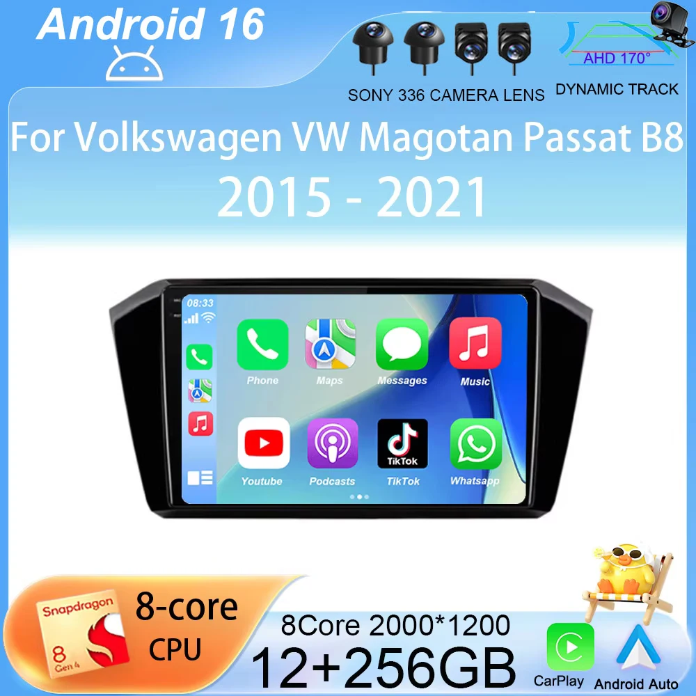 Carplay Auto Car Radio Android 16 For Volkswagen VW Magotan Passat B8 2015-2021 Navigation GPS Video Player Multimedia Stereo BT
Carplay Auto Car Radio Android 16 For Volkswagen VW Magotan Passat B8 2015-2021 Navigation GPS Video Player Multimedia Stereo BT
