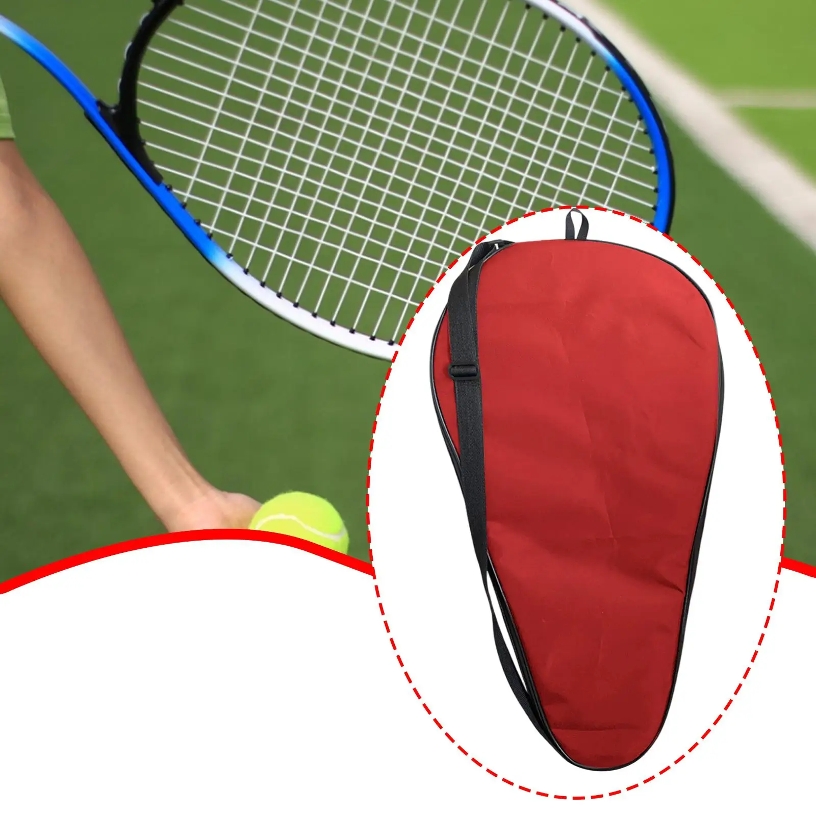 Tennis Racquet Cover Bag Portable Water Resistant Professional Multiuse Red
Tennis Racquet Cover Bag Portable Water Resistant Professional Multiuse Red