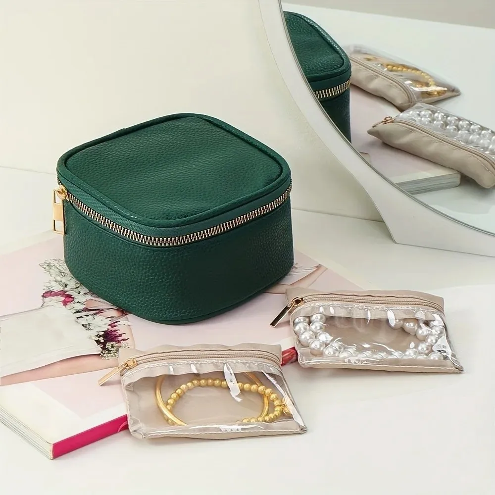 Portable Travel Jewelry Box Velvet Pouch with 6Pcs Small Pouches Jewelry Organizer Large Capacity PU Leather
Portable Travel Jewelry Box Velvet Pouch with 6Pcs Small Pouches Jewelry Organizer Large Capacity PU Leather