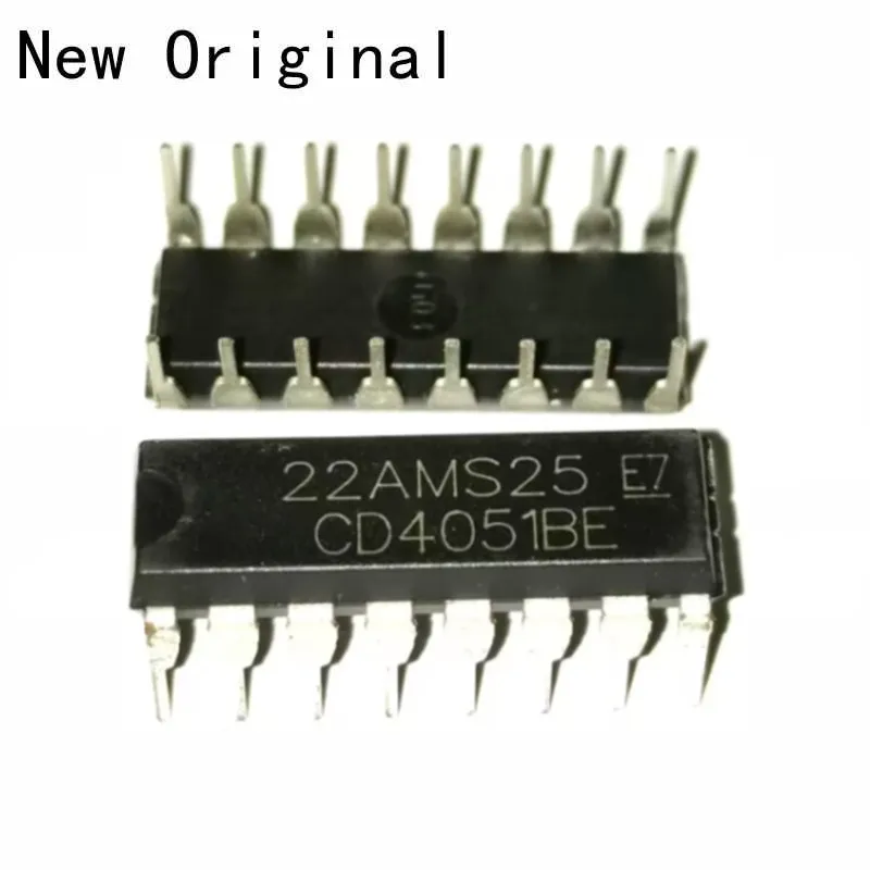 CD4051BE New and Original DIP16 CMOS Analog Multiplexers/Demultiplexers with Logic Level Conversion
CD4051BE New and Original DIP16 CMOS Analog Multiplexers/Demultiplexers with Logic Level Conversion