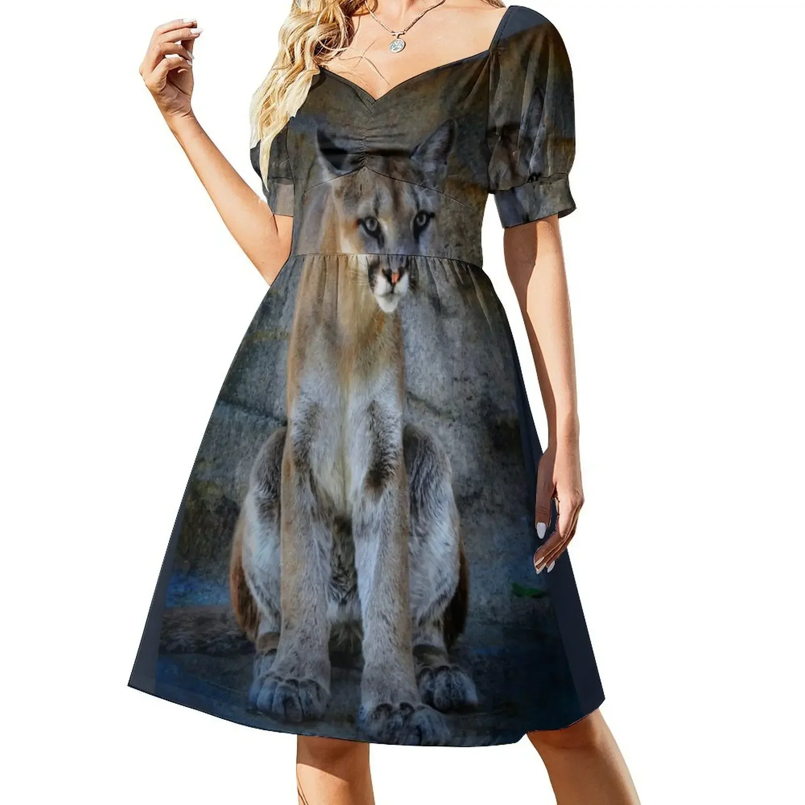 Cougar Short-Sleeved Dress women formal occasion dresses Women's long dress Woman's evening dress
Cougar Short-Sleeved Dress women formal occasion dresses Women's long dress Woman's evening dress