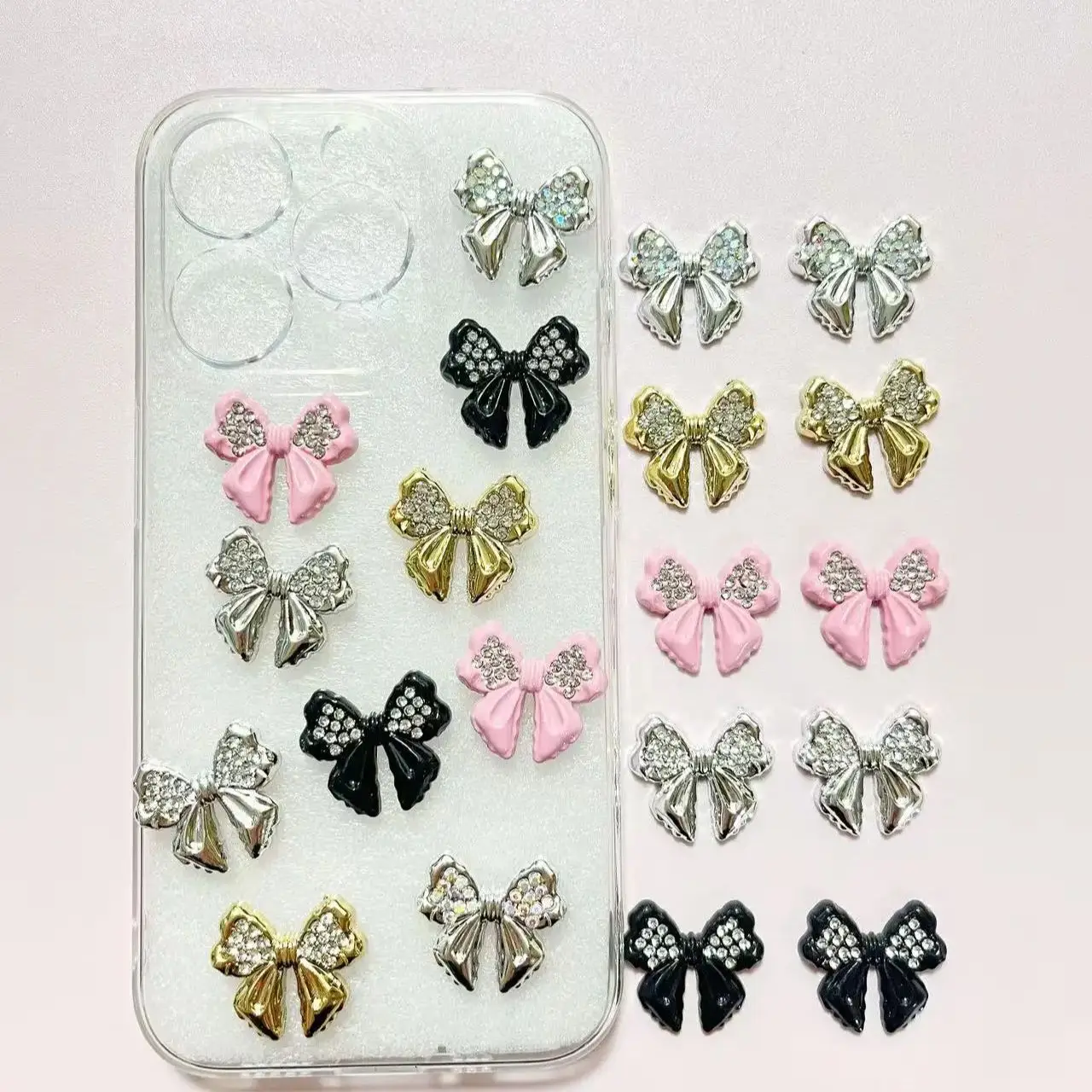 20Pcs Y2K Mixed Golden Silver Diamond Smile Bow Star Resin Junk Phone Case Decoration Charms Handmade Hairpin Crafting Part
20Pcs Y2K Mixed Golden Silver Diamond Smile Bow Star Resin Junk Phone Case Decoration Charms Handmade Hairpin Crafting Part