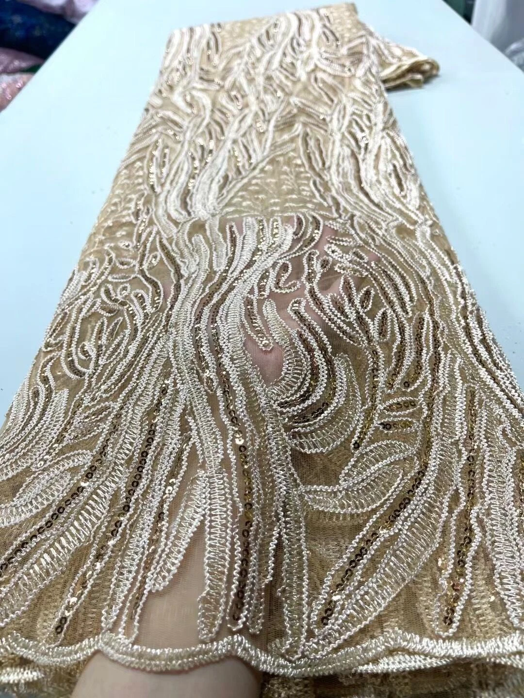 Fashion African Lace Fabrics 2023 Sequins Embroidery Evening Dresses For Women Nigerian Mesh Tulle Fabric Sewing 5Yard Cloth
Fashion African Lace Fabrics 2023 Sequins Embroidery Evening Dresses For Women Nigerian Mesh Tulle Fabric Sewing 5Yard Cloth