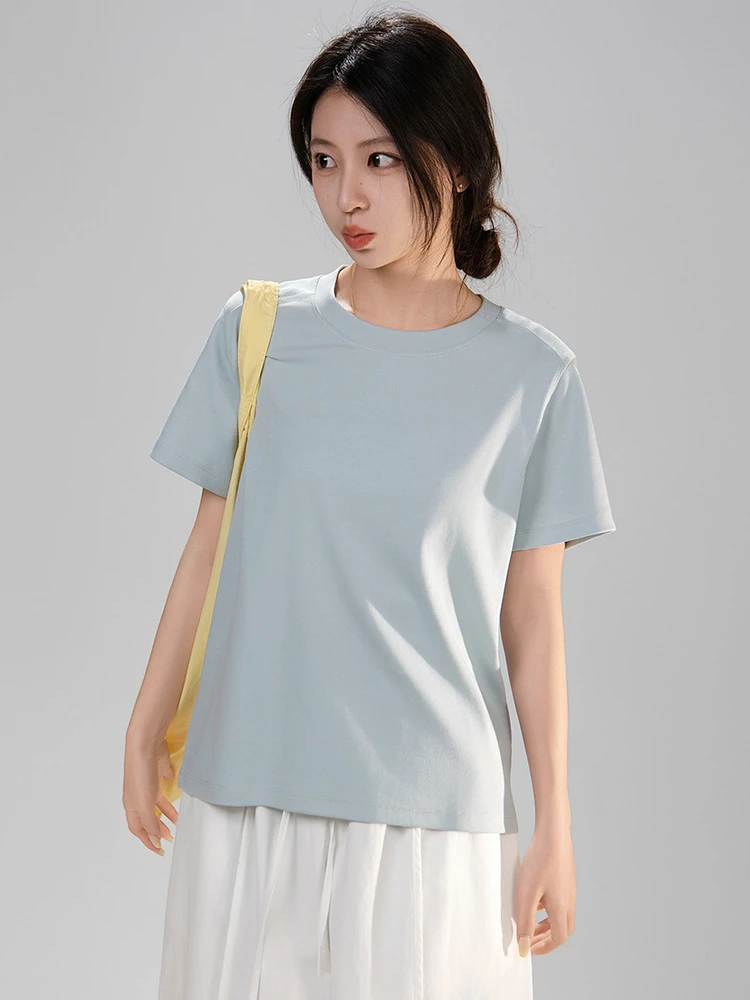 Artisanal Simple round Neck Short Sleeve T-Shirt Women Summer Small Size Loose Fit Cotton Blend Lyocell Polyester Elastic Fiber
Artisanal Simple round Neck Short Sleeve T-Shirt Women Summer Small Size Loose Fit Cotton Blend Lyocell Polyester Elastic Fiber