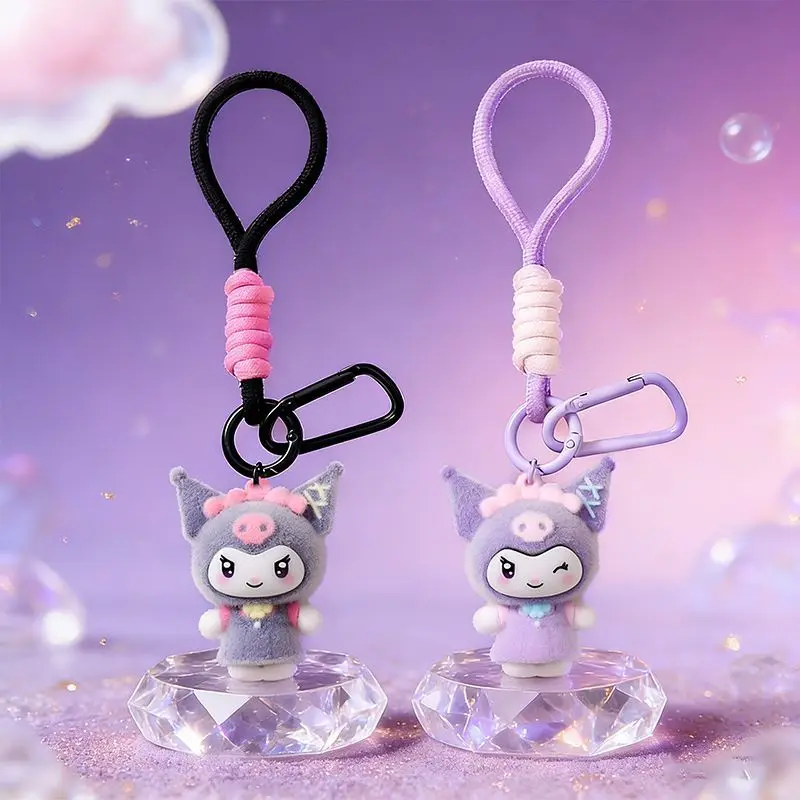 Officially Licensed Sanrio Kuromi Flocking Plush Keychain Kawaii Mini Doll Pendant with Braided Rope Cute Bag Charm for Girls
Officially Licensed Sanrio Kuromi Flocking Plush Keychain Kawaii Mini Doll Pendant with Braided Rope Cute Bag Charm for Girls