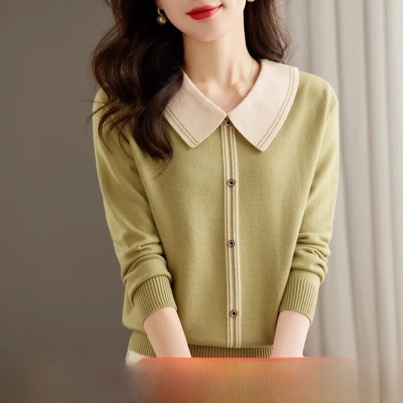 Облегающий цветной свитер с блузкой, детский воротник, вязаный, осенне-зимний, милый, женская одежда премиум-класса Faion
Облегающий цветной свитер с блузкой, детский воротник, вязаный, осенне-зимний, милый, женская одежда премиум-класса Faion