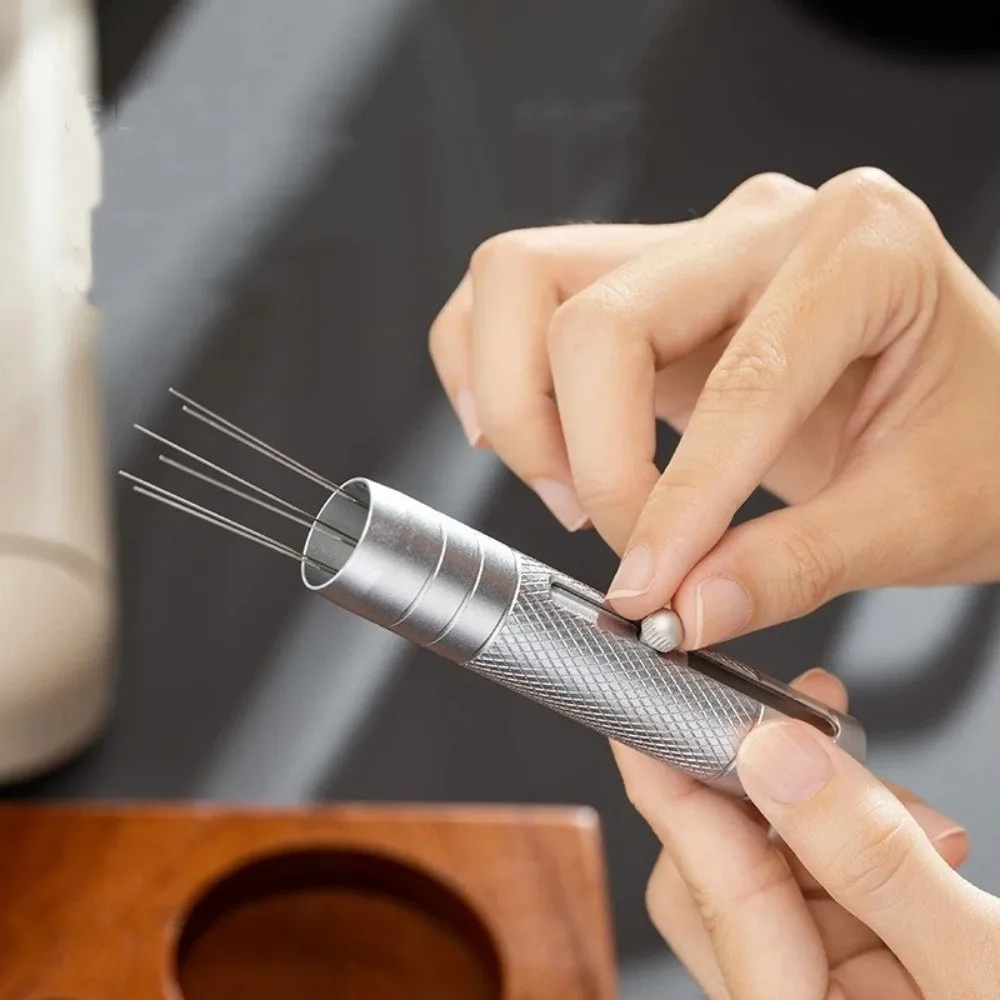 Stainless Steel Espresso Stirring Needle Telescopic Coffee Stirrer Magnetic Needle Tamper Heavy Duty 6 Pin Espresso Distributor
Stainless Steel Espresso Stirring Needle Telescopic Coffee Stirrer Magnetic Needle Tamper Heavy Duty 6 Pin Espresso Distributor