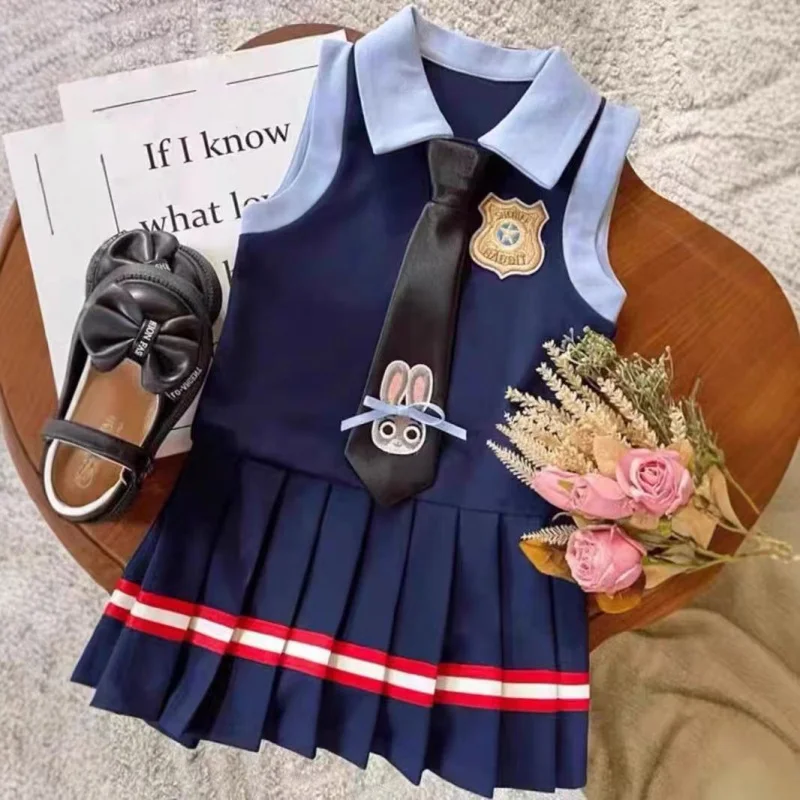 Girls' Summer Dress2025New Children's Judy Rabbit Officer Dress High-end Stylish Summer Outfit for Girls
Girls' Summer Dress2025New Children's Judy Rabbit Officer Dress High-end Stylish Summer Outfit for Girls