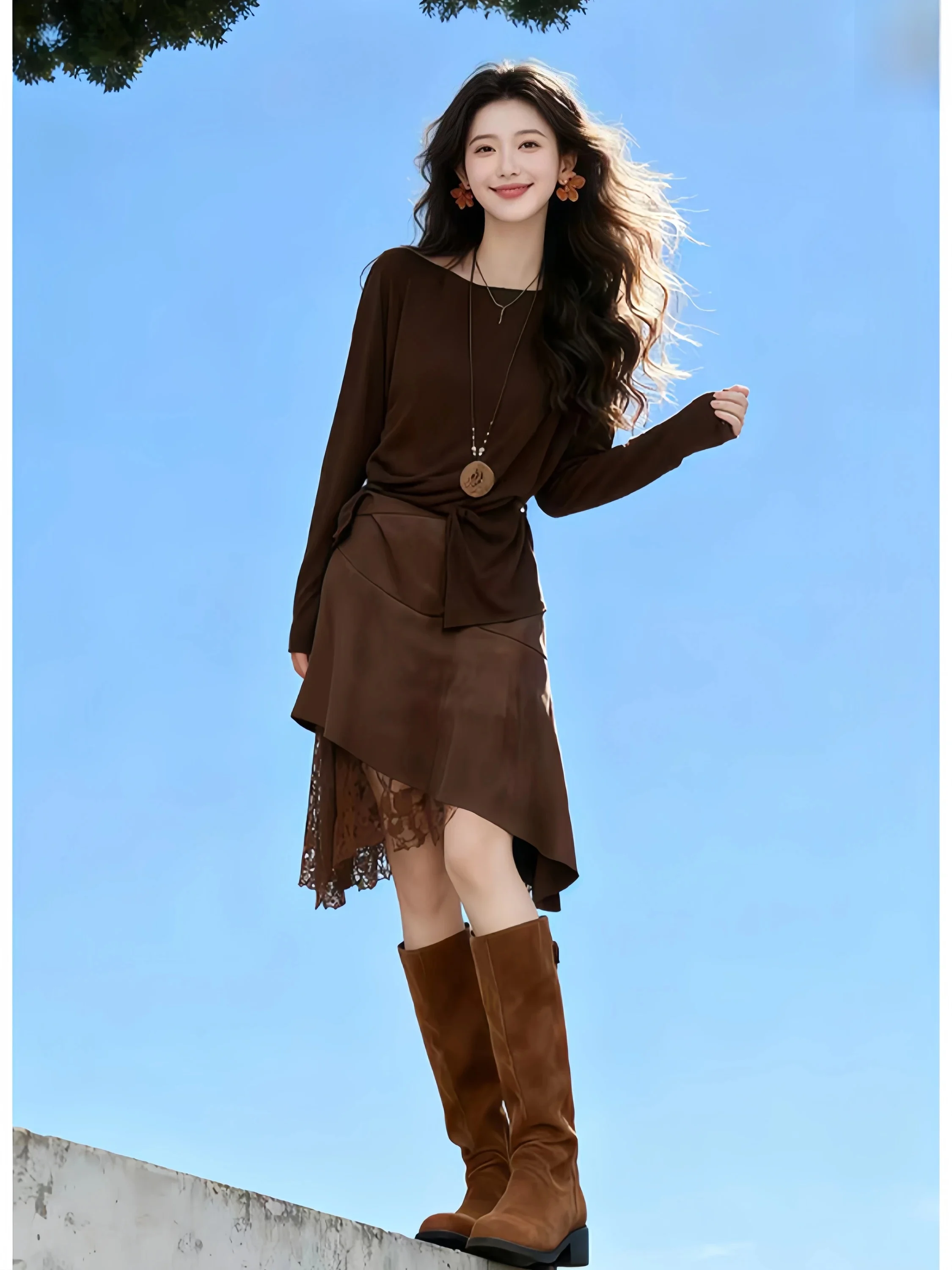 Miu Series Autumn Winter Half Body Skirt Set Rich Girl Chic Fashionable Breathable mid Sleeve Long Sleeve High Waist round Neck
Miu Series Autumn Winter Half Body Skirt Set Rich Girl Chic Fashionable Breathable mid Sleeve Long Sleeve High Waist round Neck