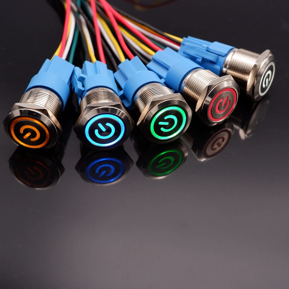 22mm metal button switch LED Light Waterproof illuminated PC Power Switch Metal Doorbell Horn Push Button Switch 5v 24v 220v
22mm metal button switch LED Light Waterproof illuminated PC Power Switch Metal Doorbell Horn Push Button Switch 5v 24v 220v