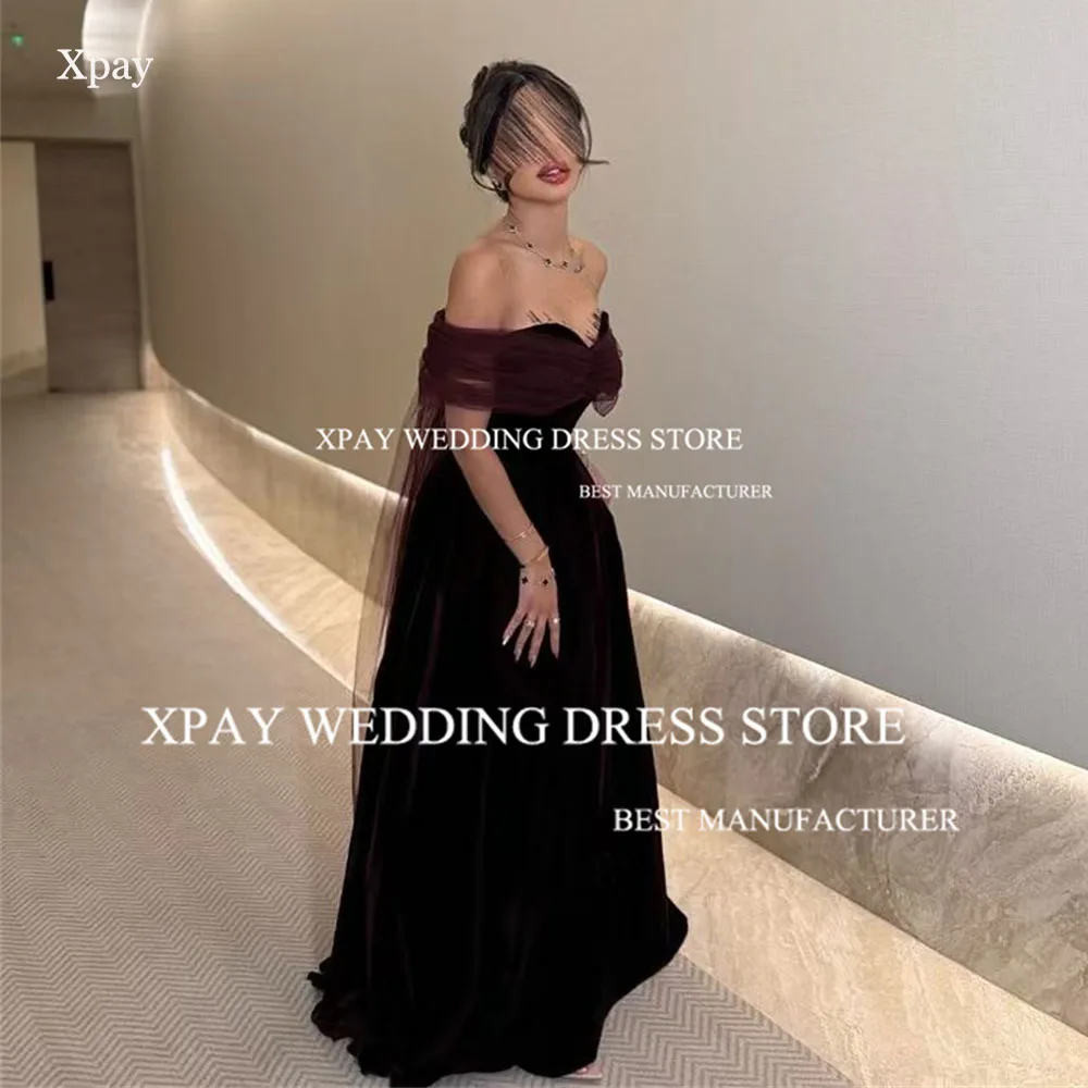XPAY Sweetheart Velvet Evening Dresses Strapless Off Shoulder Women Prom Party GownSaudi Arabic Floor Formal Dress Customized
XPAY Sweetheart Velvet Evening Dresses Strapless Off Shoulder Women Prom Party GownSaudi Arabic Floor Formal Dress Customized