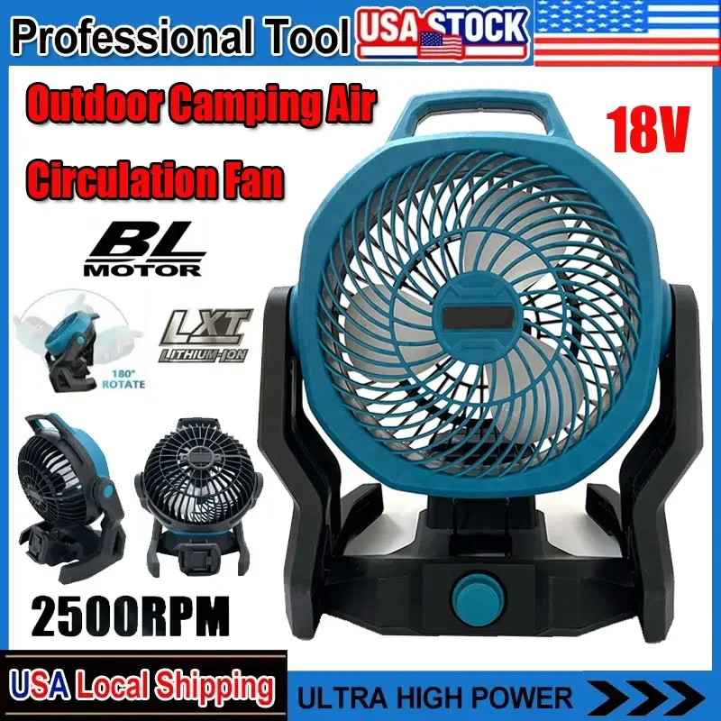 Fit Makita Electric Portable 180° Rotation Outdoor Camping Air Circula Fan Powered Desktop Floor Fan for 18V Lithium Battery
Fit Makita Electric Portable 180° Rotation Outdoor Camping Air Circula Fan Powered Desktop Floor Fan for 18V Lithium Battery