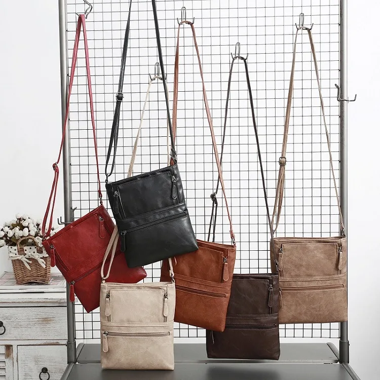 European and American Front Zipper Contrasting Color Casual Commuting Pure Color Shoulder Crossbody Bag for Women
European and American Front Zipper Contrasting Color Casual Commuting Pure Color Shoulder Crossbody Bag for Women