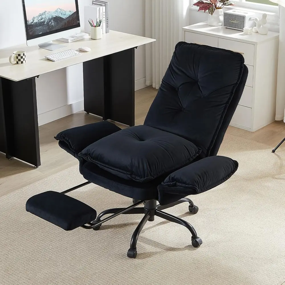 High-Back Velvet Executive Chair with Flip-Up Armrests, Footrest, and Wheels for Home or Office
High-Back Velvet Executive Chair with Flip-Up Armrests, Footrest, and Wheels for Home or Office