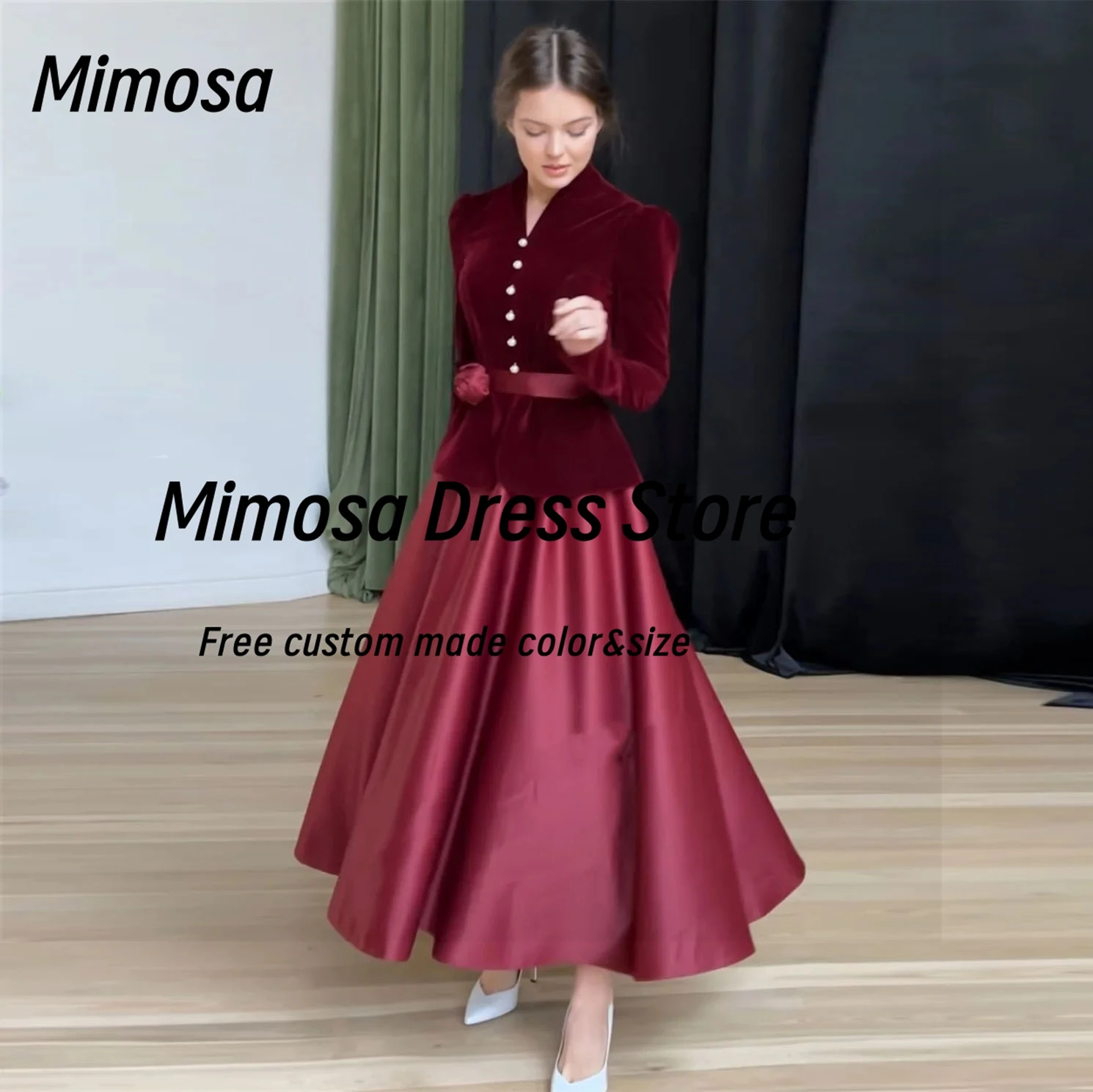 Вечерние платья Mimosa Saudi с жемчугом и цветочной лентой, выпускное платье с длинными рукавами, А-силуэт, атлас, для особых мероприятий, на заказ
Вечерние платья Mimosa Saudi с жемчугом и цветочной лентой, выпускное платье с длинными рукавами, А-силуэт, атлас, для особых мероприятий, на заказ