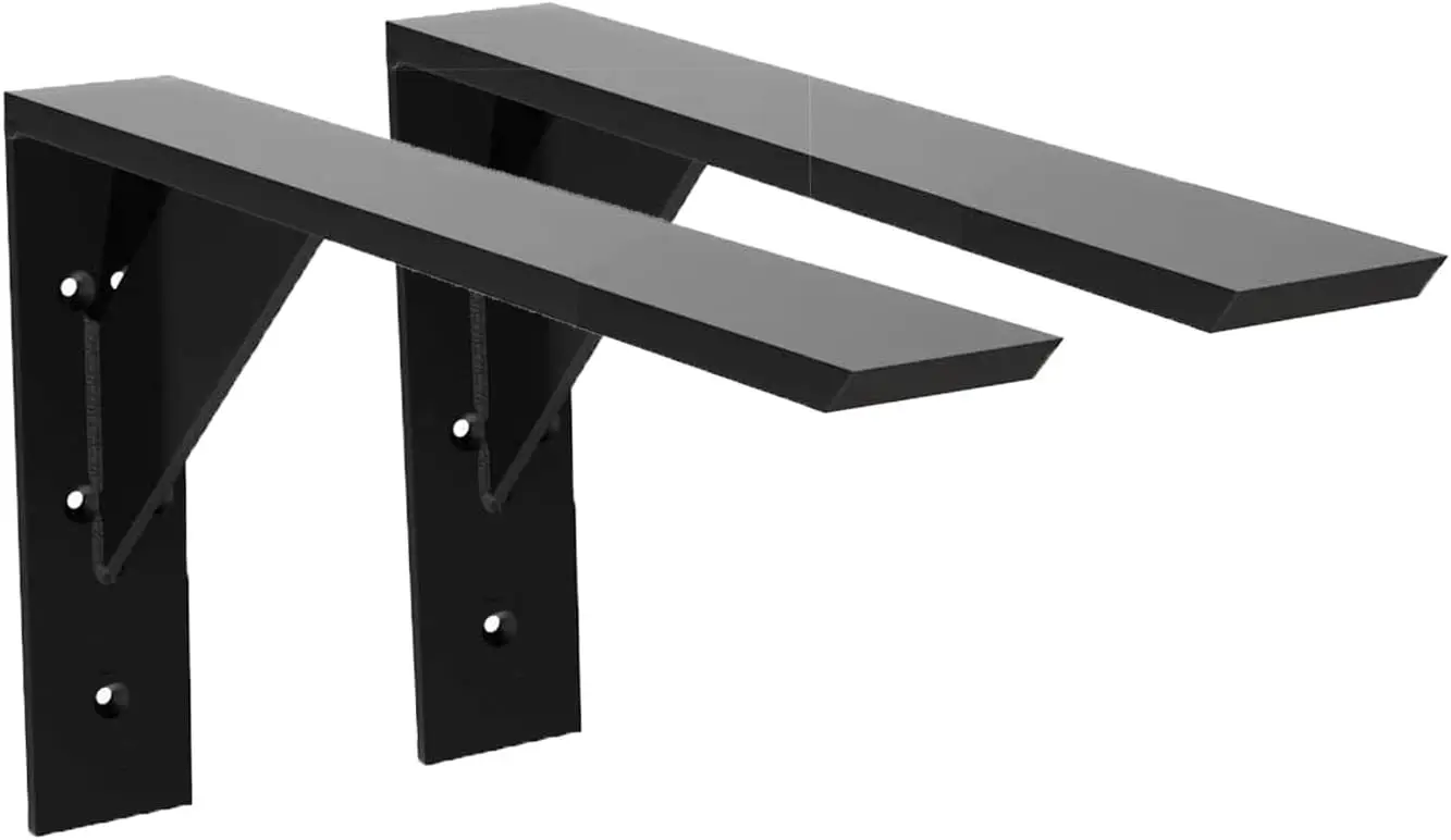 Heavy Duty Shelf Brackets 2 Pack 14" x 10" x 2 1/4" Steel Countertop Support Bracket L Brackets for Wood Granite Quartz
Heavy Duty Shelf Brackets 2 Pack 14" x 10" x 2 1/4" Steel Countertop Support Bracket L Brackets for Wood Granite Quartz