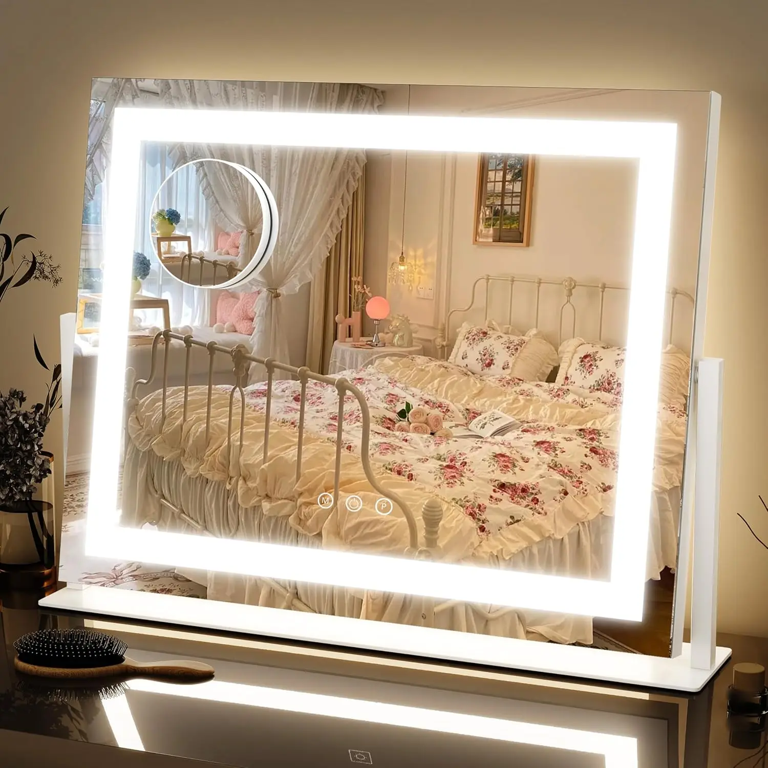 Vanity Mirror with Lights 22''x18'' Makeup Mirror with Lights,Lighted Makeup Mirror with 10X Magnification and USB,Smart Touch S
Vanity Mirror with Lights 22''x18'' Makeup Mirror with Lights,Lighted Makeup Mirror with 10X Magnification and USB,Smart Touch S