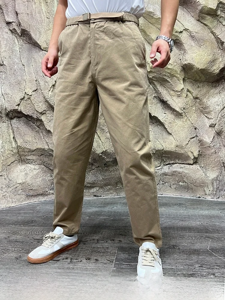 Heavyweight Washed Cotton Casual Pants for Men Spring Autumn Fashionable Buckle Elastic Waist Straight Leg Pants
Heavyweight Washed Cotton Casual Pants for Men Spring Autumn Fashionable Buckle Elastic Waist Straight Leg Pants