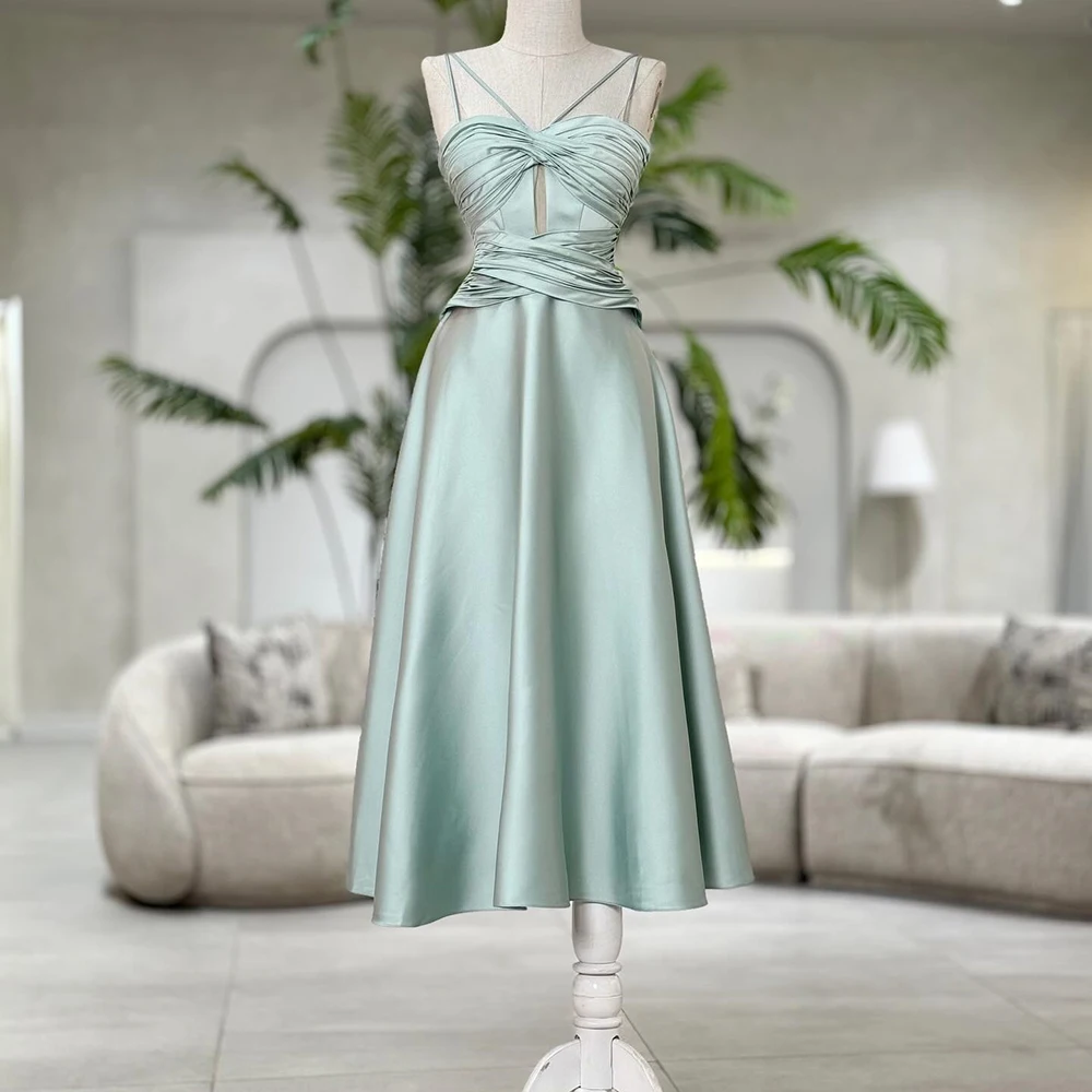 Customized A-line Evening Dresses Tea-length Spaghetti Strap Sleeveless Prom Gown Simple Fashion Backless Lace-up Party Gown
Customized A-line Evening Dresses Tea-length Spaghetti Strap Sleeveless Prom Gown Simple Fashion Backless Lace-up Party Gown