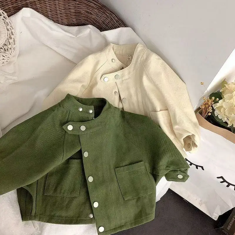 2026 New Spring And Autumn Boys Girls Casual Jackets Button Jacket Kids Fashion Tops Children Overwear Clothes 80-130CM
2026 New Spring And Autumn Boys Girls Casual Jackets Button Jacket Kids Fashion Tops Children Overwear Clothes 80-130CM