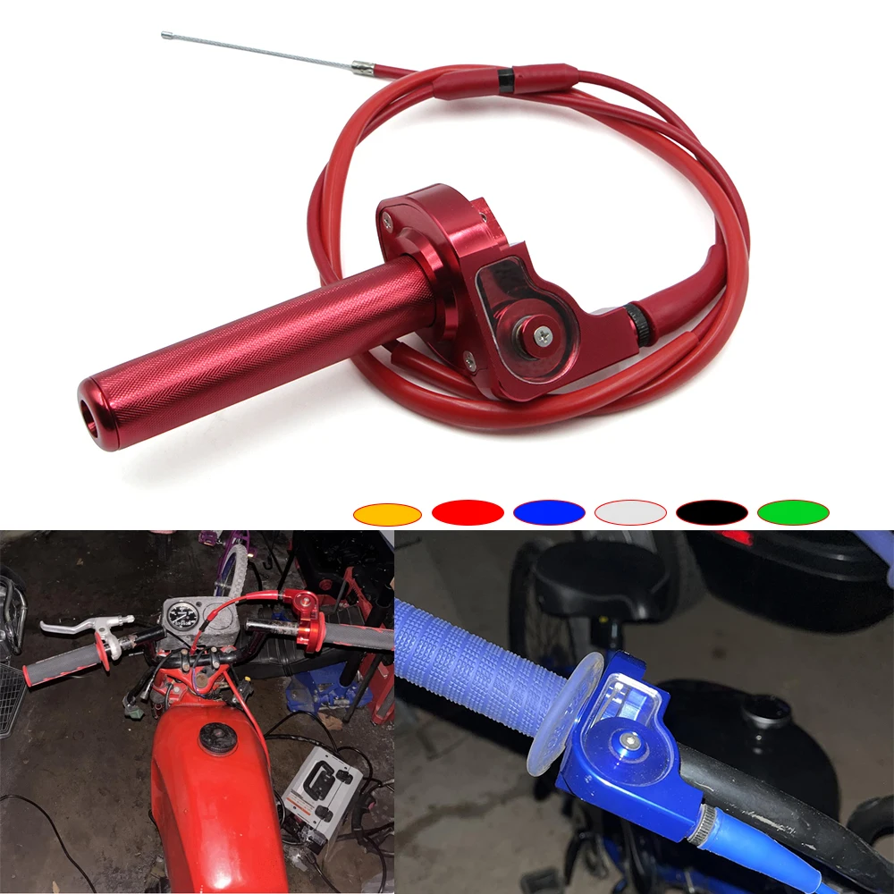 Motorcycle Throttle Assembly, 7/8" 22mm Quick Twist Throttle Handle with Throttle Cable for CRF50 TTR 110cc - 250cc ATV Dirt Bik
Motorcycle Throttle Assembly, 7/8" 22mm Quick Twist Throttle Handle with Throttle Cable for CRF50 TTR 110cc - 250cc ATV Dirt Bik