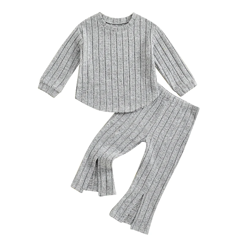 Toddler Baby Girl Knit Outfit Long Sleeve Solid Color Ribbed Tops Flared Pants Set 2Pcs Fall Winter Outfit
Toddler Baby Girl Knit Outfit Long Sleeve Solid Color Ribbed Tops Flared Pants Set 2Pcs Fall Winter Outfit