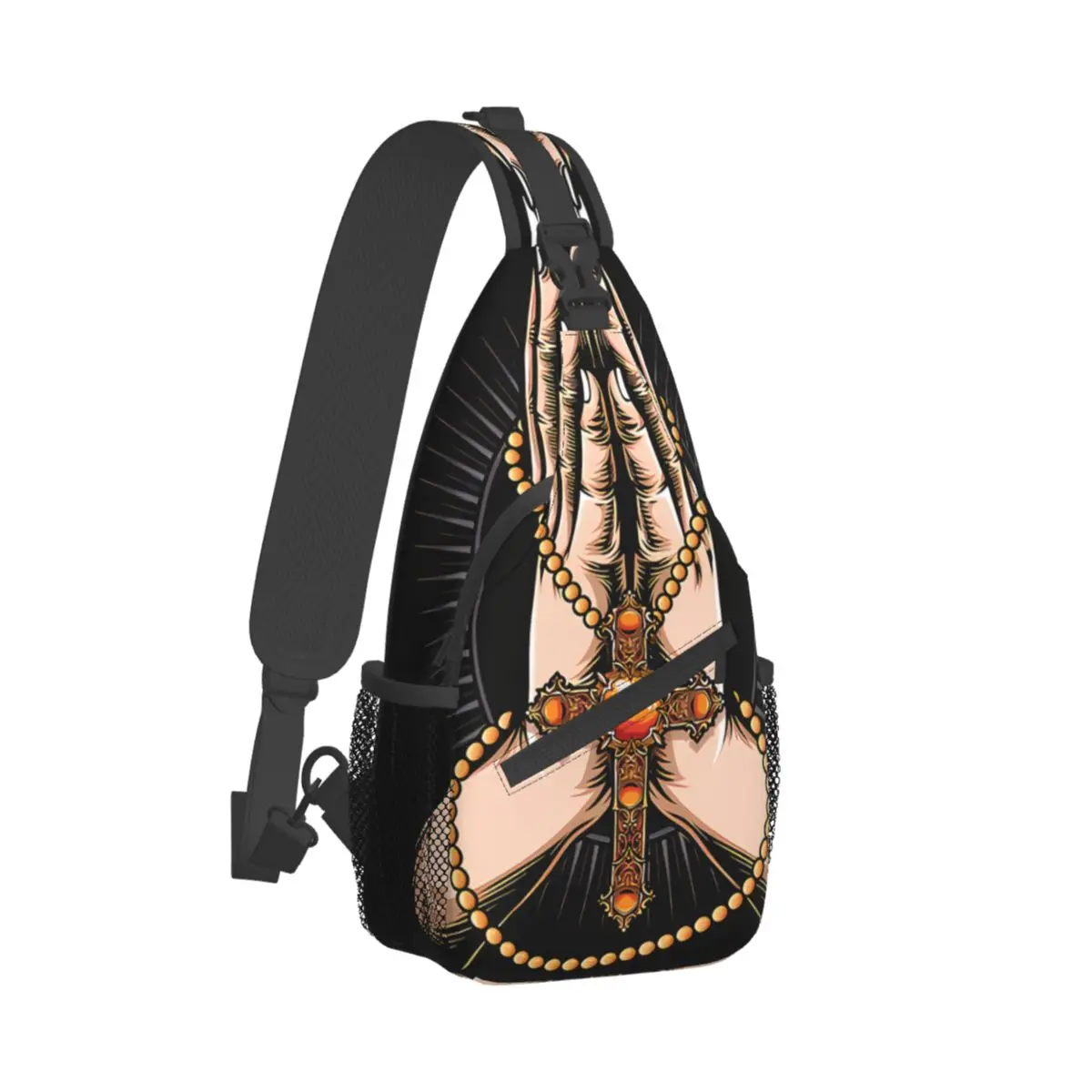 Cross Crucifixion Crossbody Bag Sports Praying Hand With Cross Necklace Chest Bag Unisex Women Man Shoulder Backpacks Travel
Cross Crucifixion Crossbody Bag Sports Praying Hand With Cross Necklace Chest Bag Unisex Women Man Shoulder Backpacks Travel