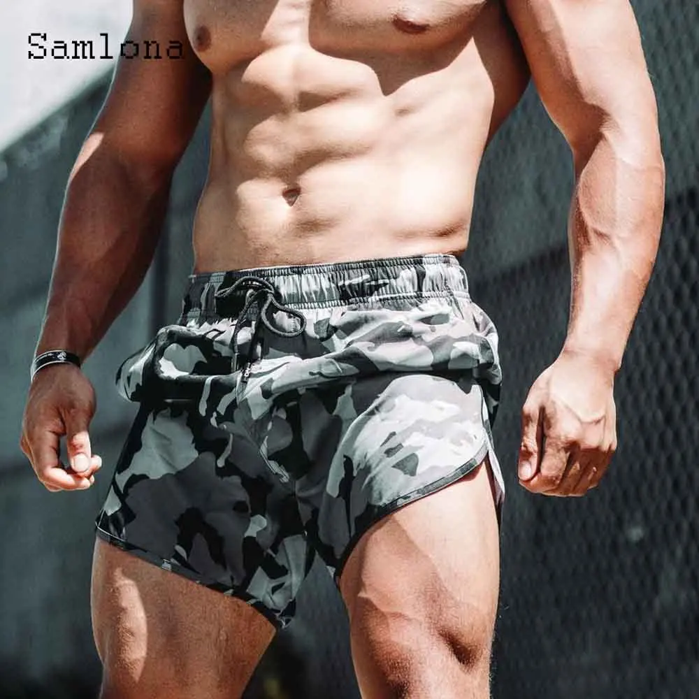 Samlona Men Fashion Sports Camouflage Shorts 2025 Summer New Sexy Elastic Waist Skinny Shorts Male Casual Beach Short Pants New
Samlona Men Fashion Sports Camouflage Shorts 2025 Summer New Sexy Elastic Waist Skinny Shorts Male Casual Beach Short Pants New