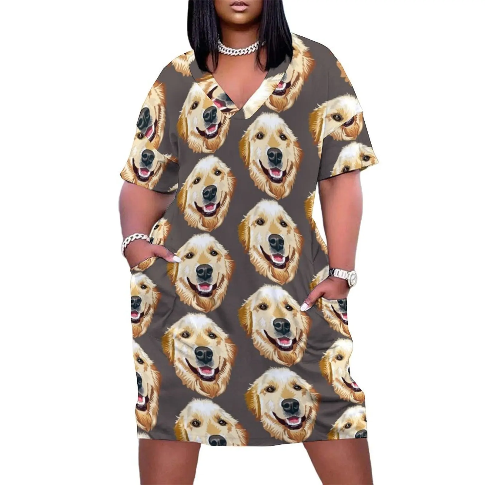 Roy the Golden Retriever Loose Pocket Dress women's summer dresses 2025 loose summer dress
Roy the Golden Retriever Loose Pocket Dress women's summer dresses 2025 loose summer dress