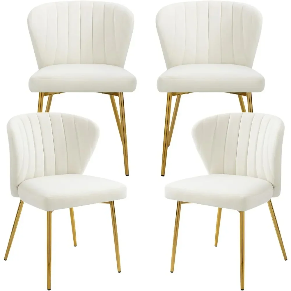 Velvet Dining Chairs Set of 4, Modern Upholstered Dining Chair with Golden Metal Legs, Dining Chairs for Kitchen, Living Room
Velvet Dining Chairs Set of 4, Modern Upholstered Dining Chair with Golden Metal Legs, Dining Chairs for Kitchen, Living Room
